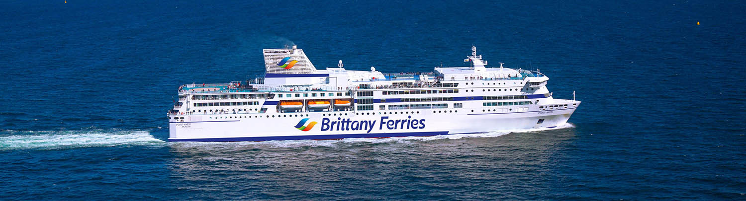 Brittany Ferry on the sea