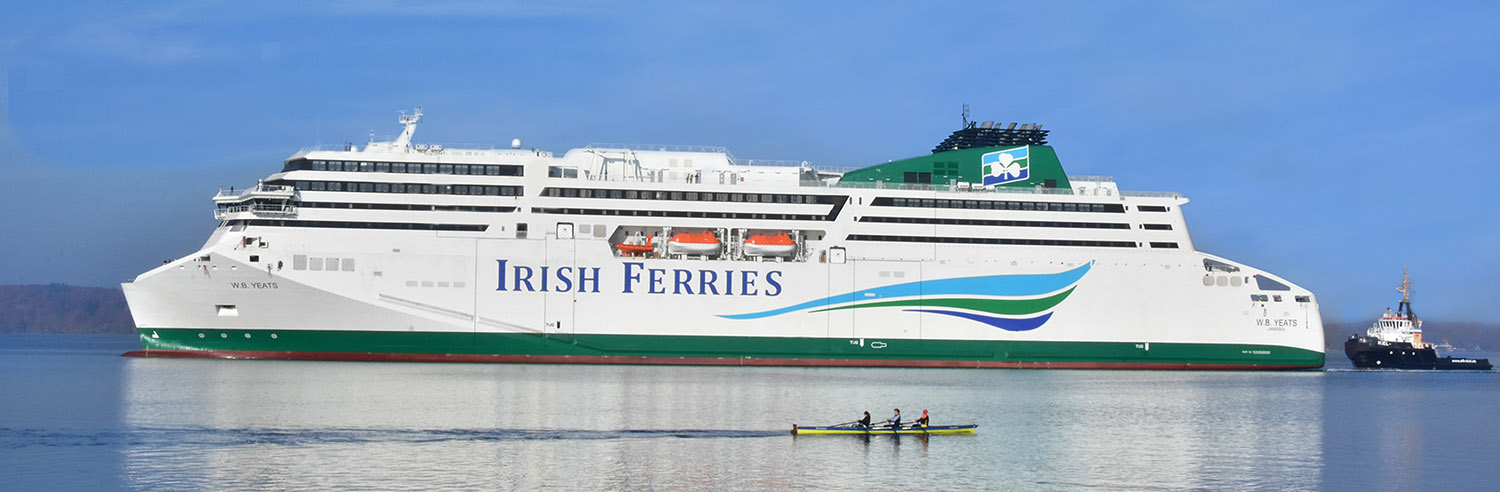 Irish Ferry on the sea